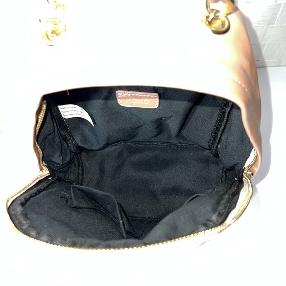 Xoxo Quilted Leather Pastel Pink 100% Polyurethane Studded Mini Backpack - Picture 7 of 10